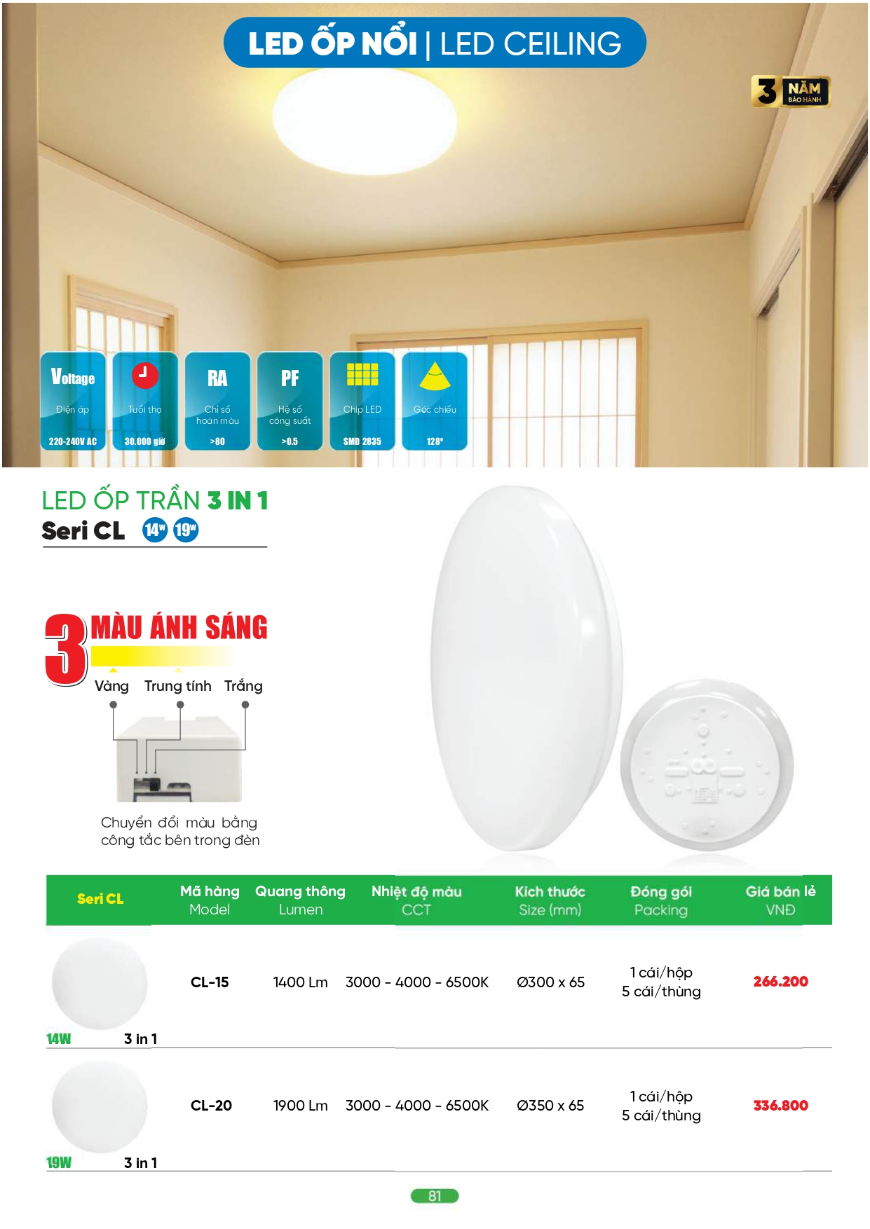 Bảng giá đèn LED MPE 2026